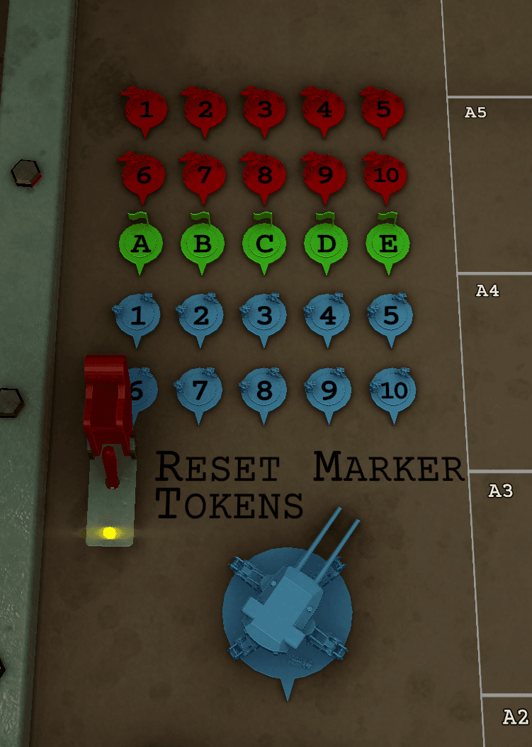 Friendly, enemy, reference-point and Iron Nest marker tokens beside the Tactical Map