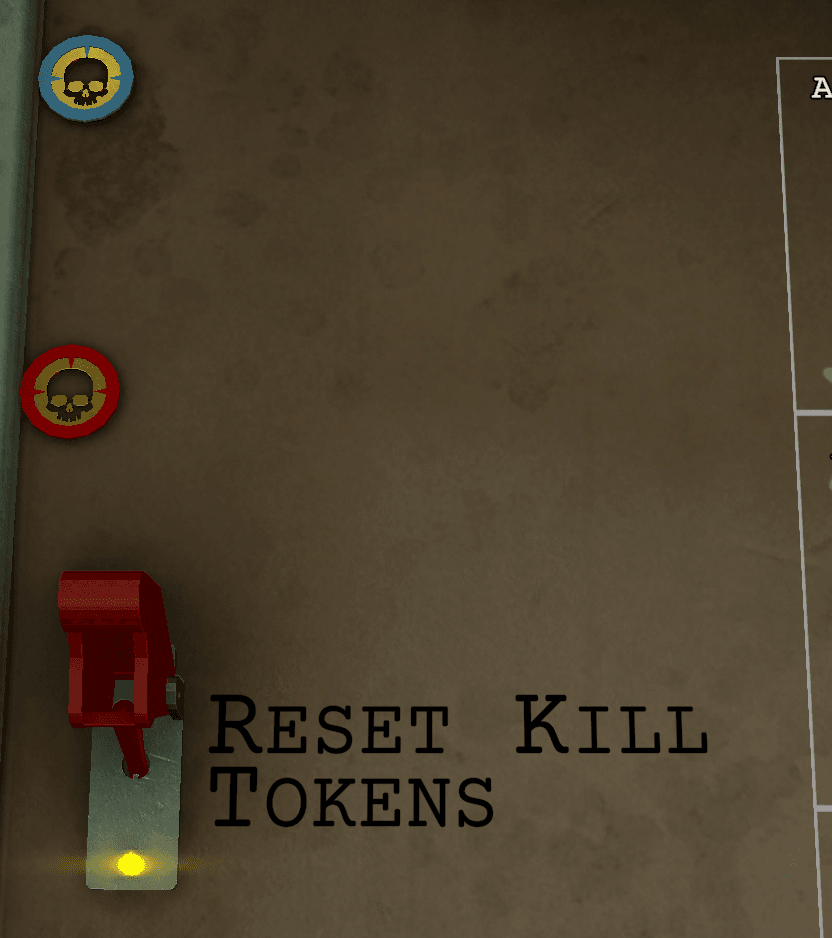 Red and blue kill tokens with the reset kill tokens control