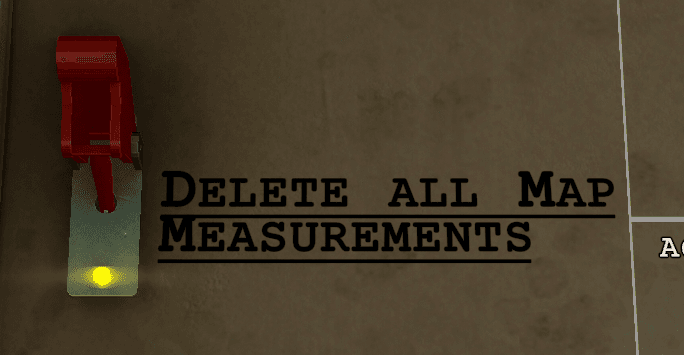Delete all map measurements control on the Tactical Map table