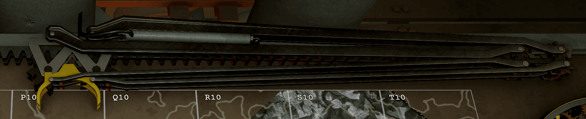 Two shell follower arms mounted above the Tactical Map