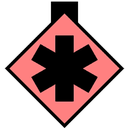 Mission-classified hostile medical map icon
