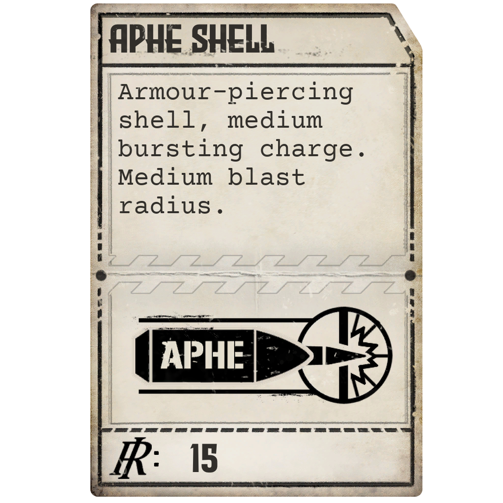 Armor-Piercing High-Explosive punchcard