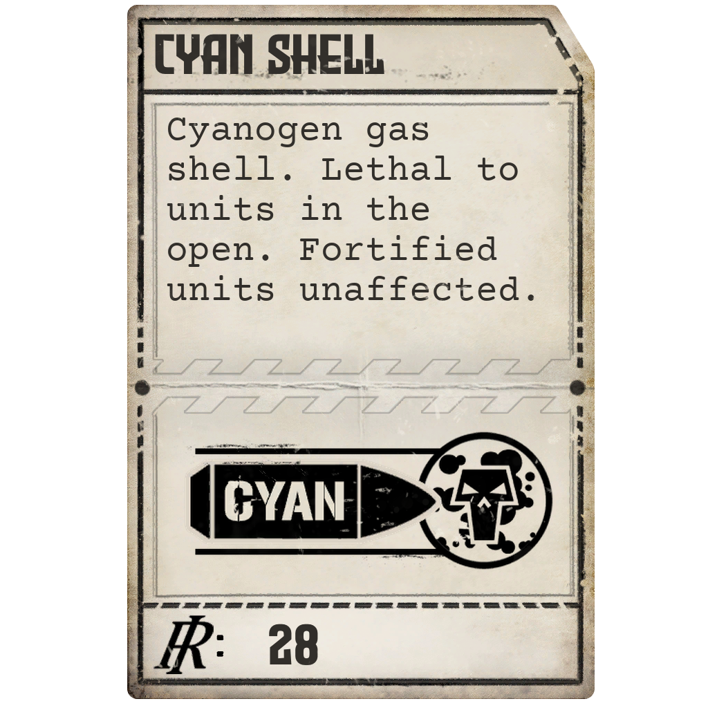 Cyanogen Gas punchcard