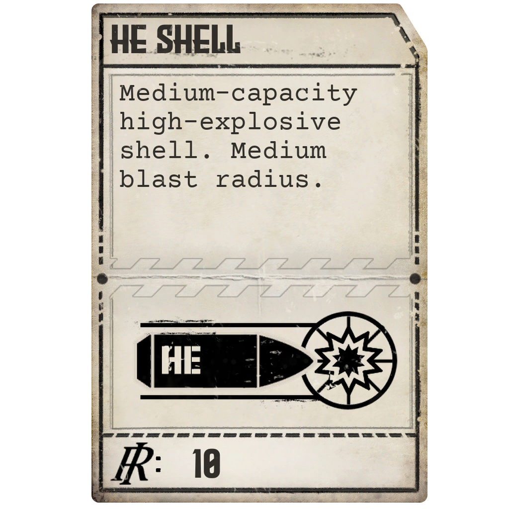 High-Explosive punchcard