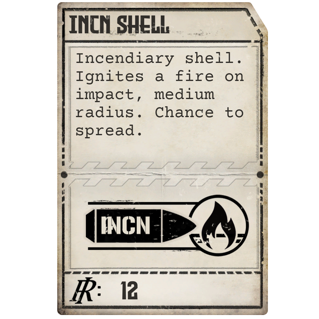 Incendiary punchcard