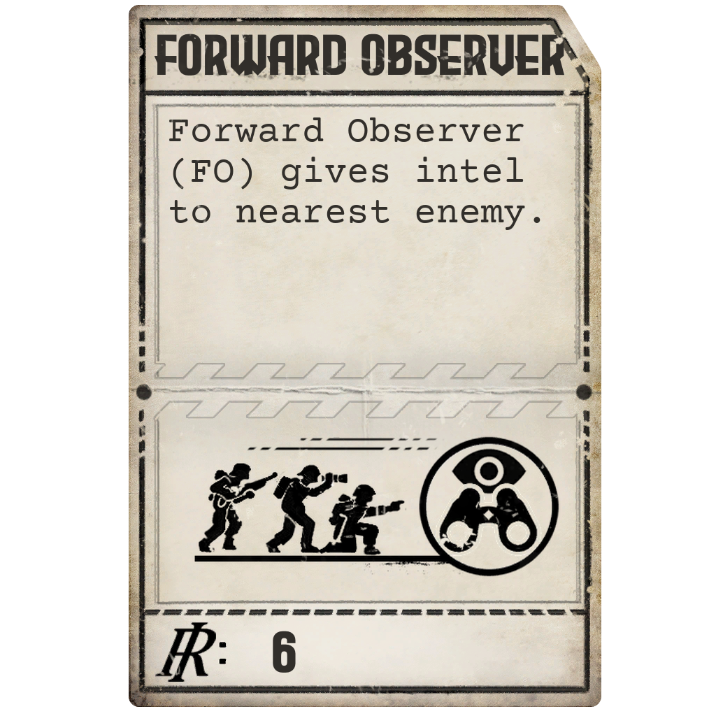 Forward Observer punchcard