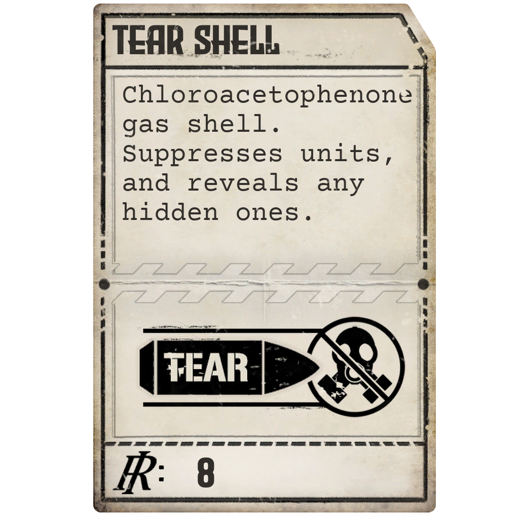 Tear Gas punchcard